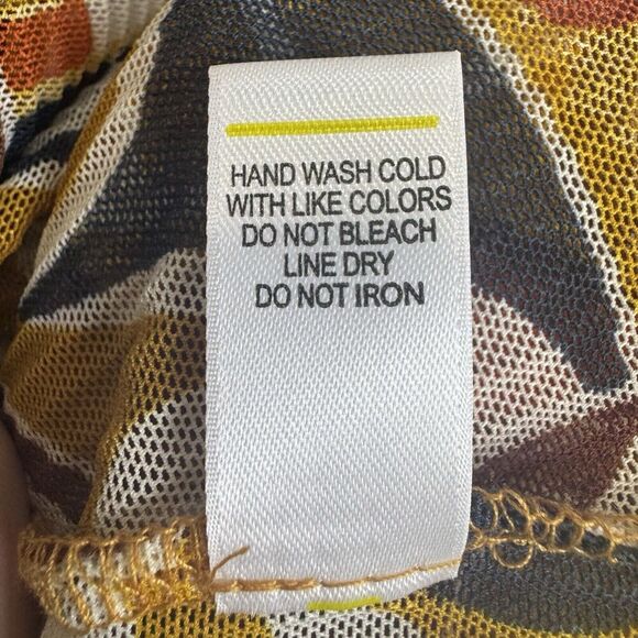 Cato Mesh Kimono Cardigan Top Size M Multicolor Flared Sleeves Boho Fairy Beachy - Picture 6 of 6